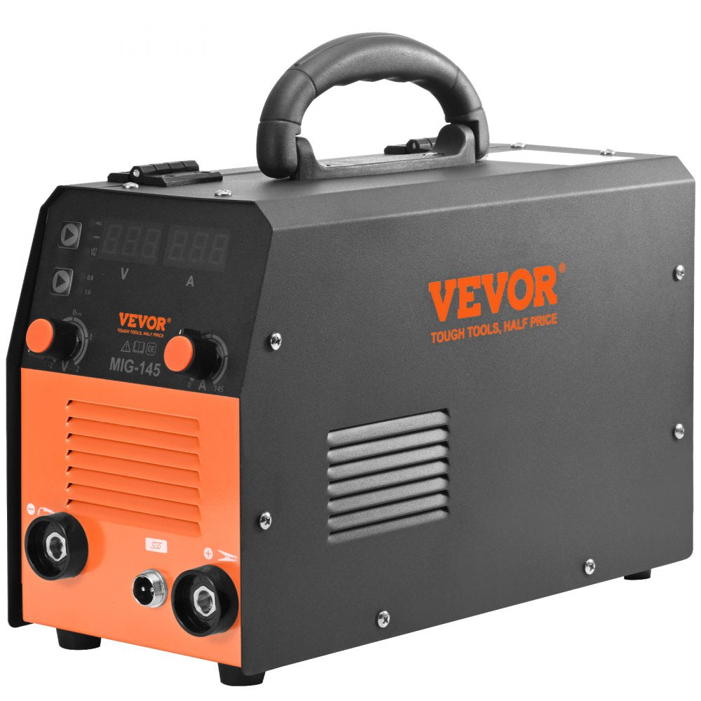 AMITOOLS 145Amp MIG Welder, Welding Machine 3 in 1, 110 V Flux Core/Solid Wire Welding Machine with IGBT Inverter & MIG Torch, Digital MIG/Lift TIG/Stick Multiprocess Welder