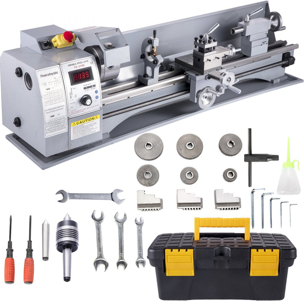 AMITOOLS Metal Lathe, 8.3 x 31.5 inch Mini Lathe Machine, 2500 RPM Variable Speed Change, 850W Precision Mini Lathe, Metal Working Lathe with Brushless Motor, Milling Machine for Various Metal Turning