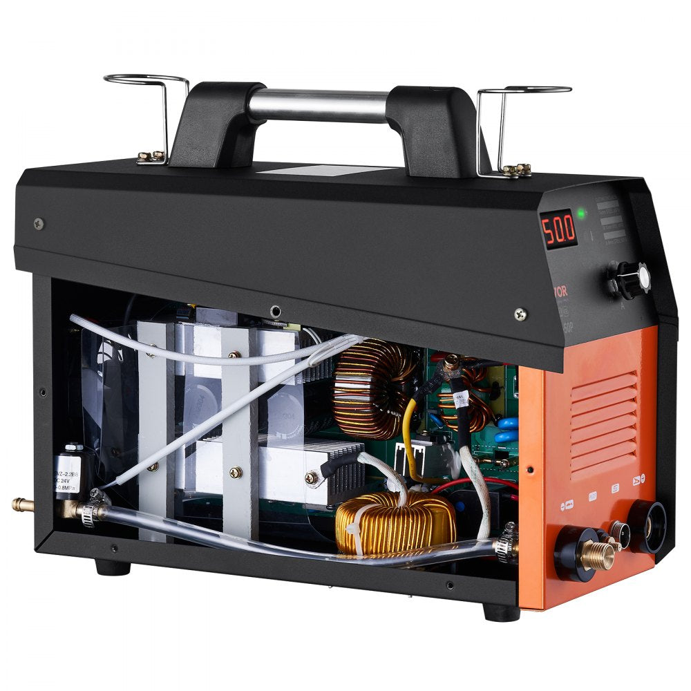 AMITOOLS Plasma Cutter, 50Amp, Non-Touch Pilot Arc Air Cutting Machine with Torch, 110V/220V Dual Voltage AC IGBT Inverter Metal Cutting Equipment for 1/2