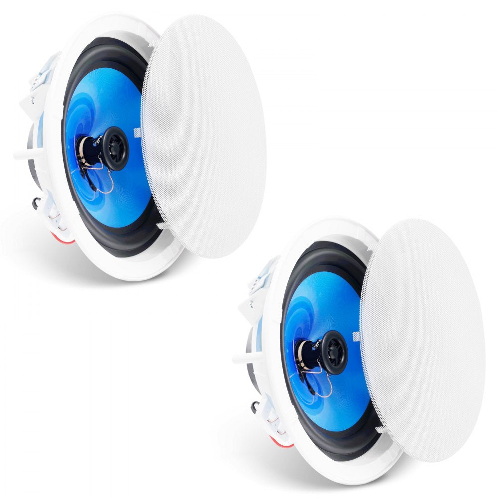 AMITOOLS 2 PCs 8 Inch in Ceiling Speakers, 50-Watts, Flush Mount Ceiling & in-Wall Speakers System with 8ΩImpedance 89dB Sensitivity, for Home Kitchen Living Room Bedroom or Covered Outdoor Porches