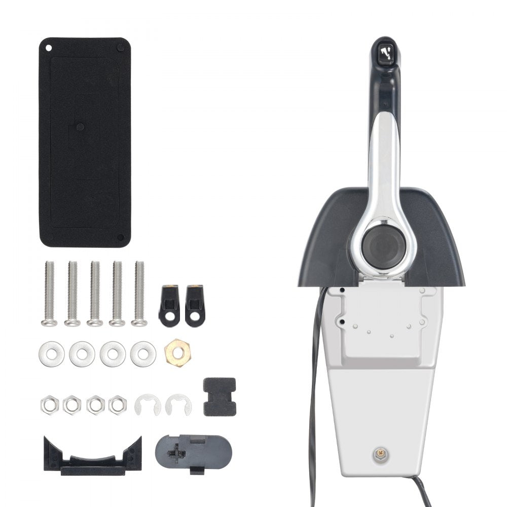 AMITOOLS Boat Throttle Control, 704-48205-P1 Top-Mounted Outboard Remote Control Box for Yamaha 4-Stroke, Marine Throttle Control Box with Power Trim Switch and 4.6 ft Harness with 5 Pin Connector