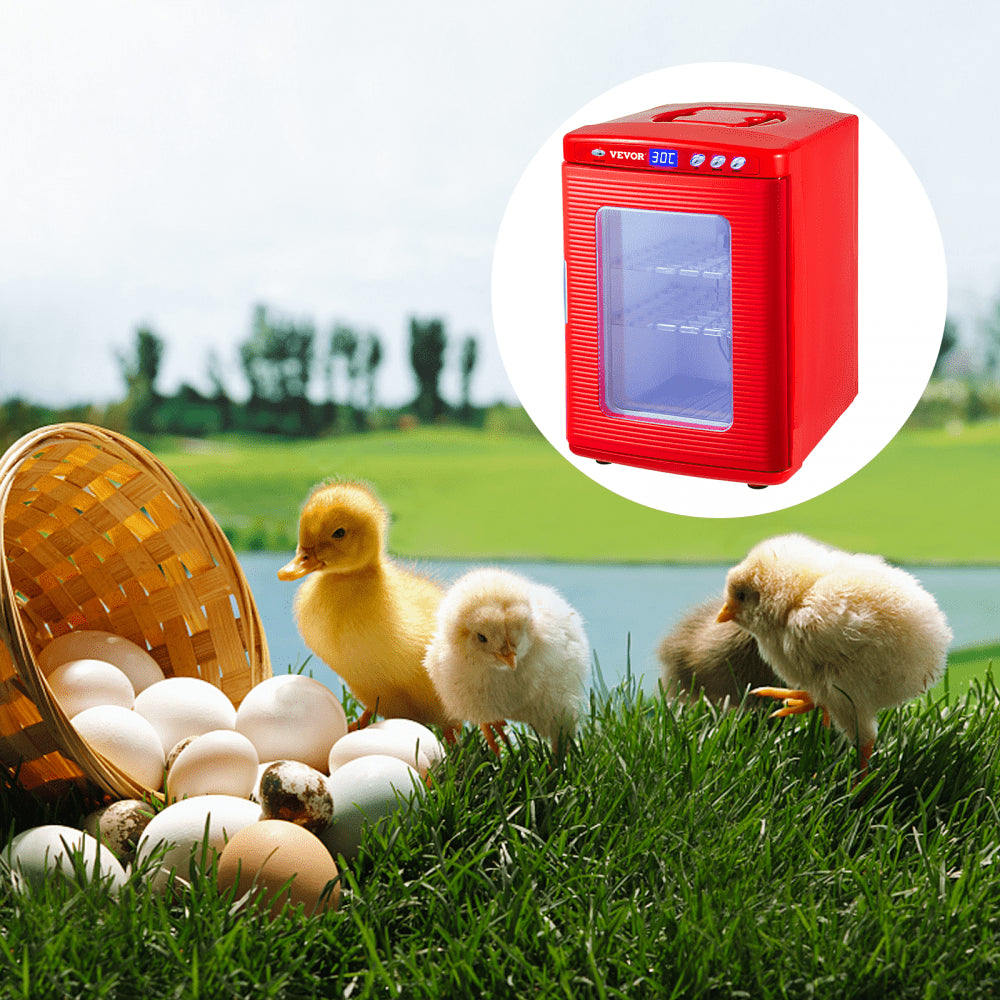 AMITOOLS Red Reptile Incubator 25L Scientific Lab Incubator Digital Incubator Cooling and Heating 5-60°C Reptile Egg Incubator 12V/110V Work for Small Reptiles