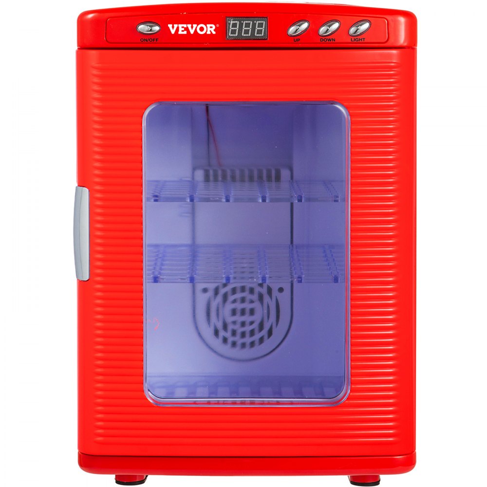 AMITOOLS Red Reptile Incubator 25L Scientific Lab Incubator Digital Incubator Cooling and Heating 5-60°C Reptile Egg Incubator 12V/110V Work for Small Reptiles