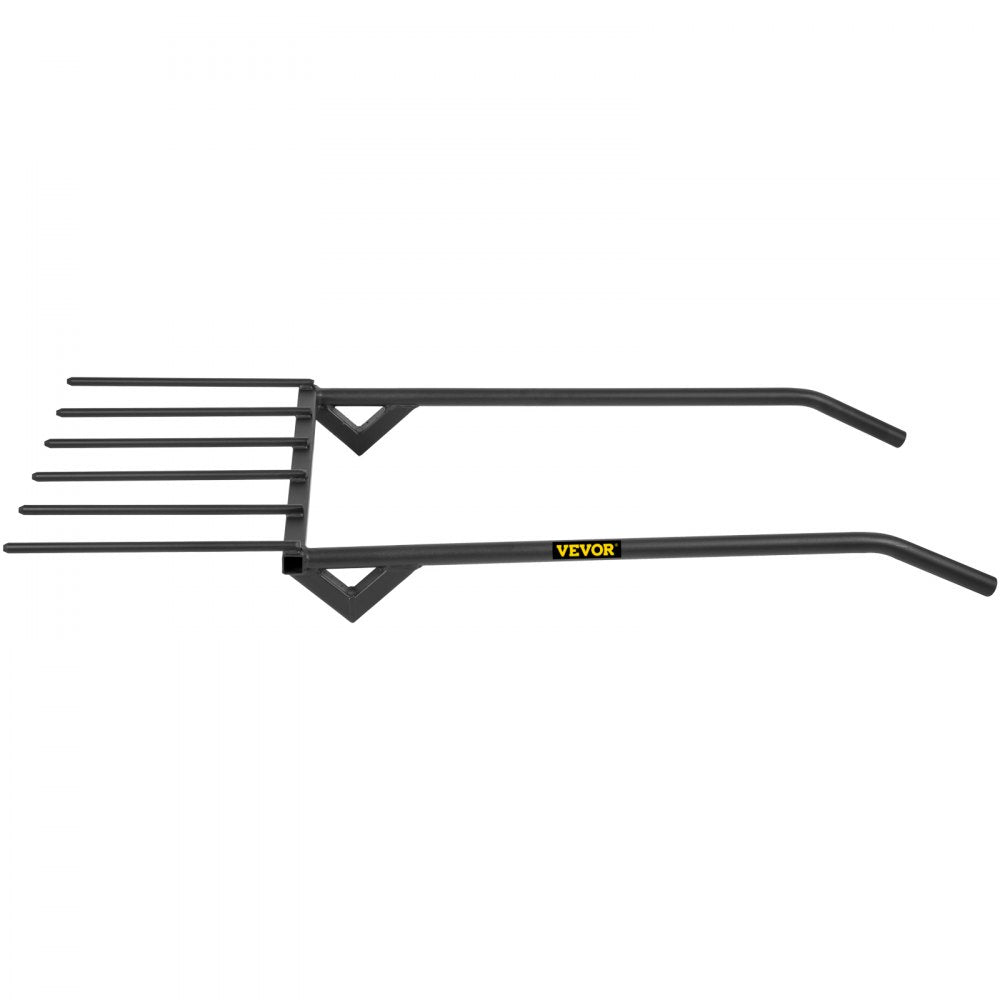 AMITOOLS Broad Fork Tool, 6 Tines 20 in Wide Hand Tiller Broadfork, U-Shape Garden Tool with Fiberglass Handle for Gardening and Cultivating, Aerate Clay Soil for Farm