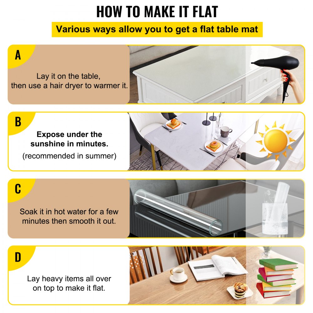 AMITOOLS Plastic Table Cover 42 x 60 Inch, 1.5 mm Thick Clear Table Protector, Rectangle Clear Desk Mat, Waterproof & Easy Cleaning for Office Dresser Night Stand