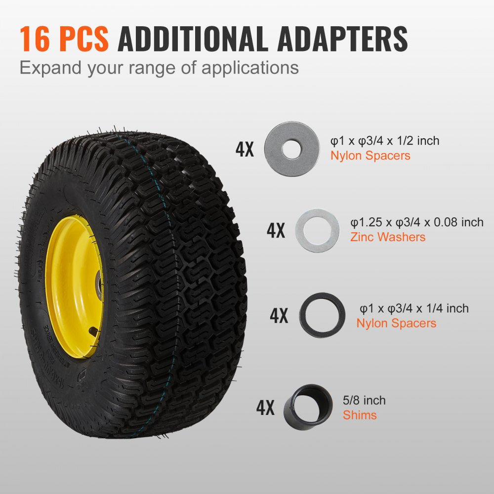 AMITOOLS Lawn Mower Tires with Rim, 15x6-6