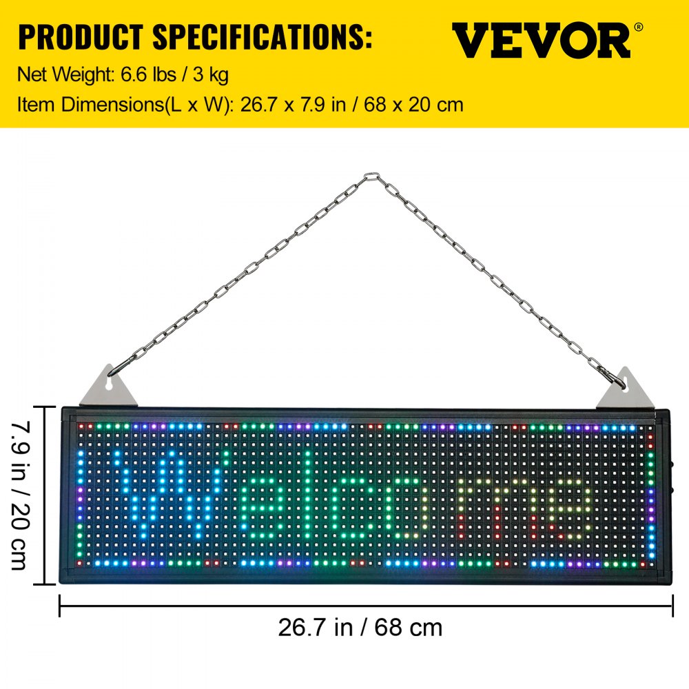 AMITOOLS LED Scrolling Sign, 27