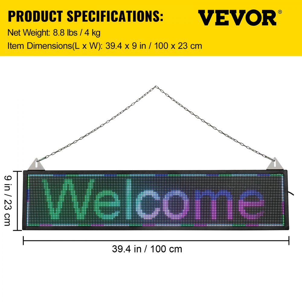 AMITOOLS LED Scrolling Sign, 40