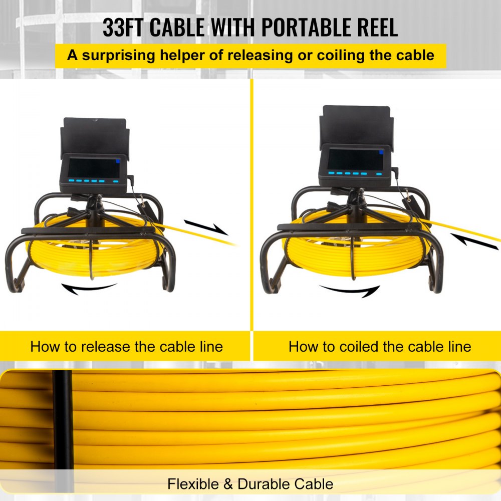 AMITOOLS Sewer Camera, 32.8FT 4.3