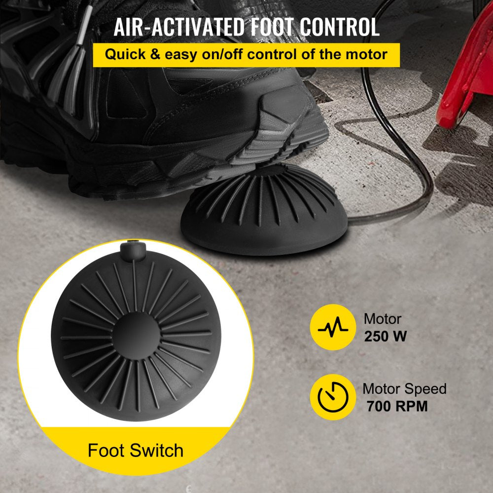 AMITOOLS 50FT x 1/2 Inch Drain Cleaning Machine, 250W Electric Drain Auger, Portable Sewer Snake Auger Cleaner with Cutters & Air-Activated Foot Switch for 1