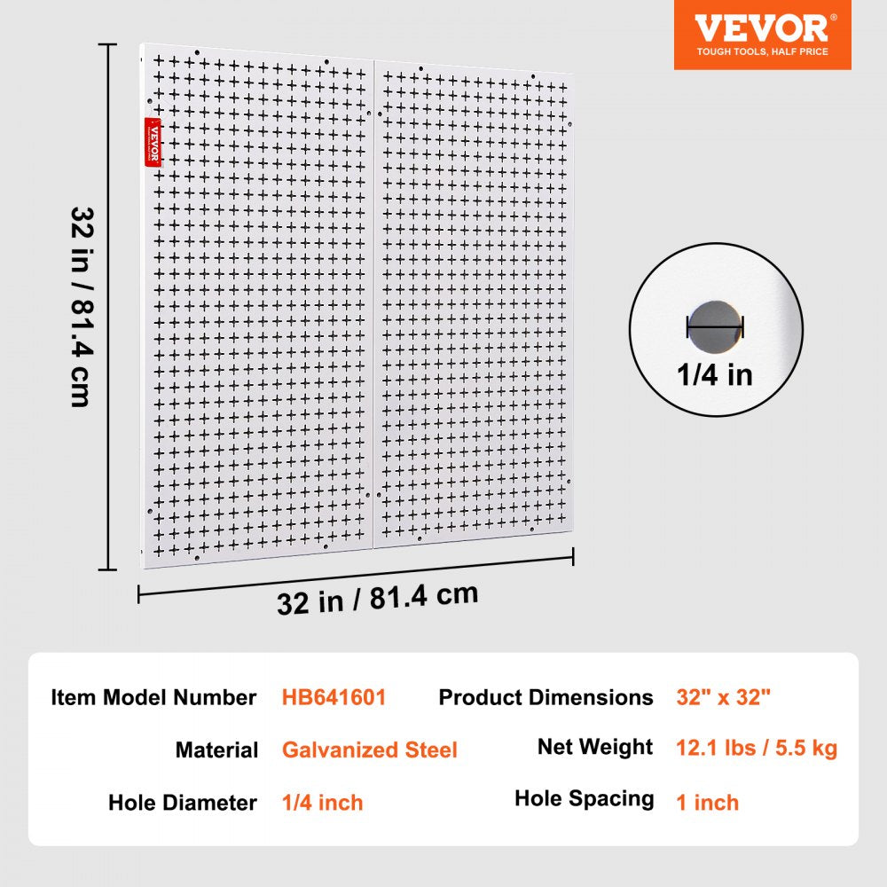 AMITOOLS Pegboard Wall Organizer 32