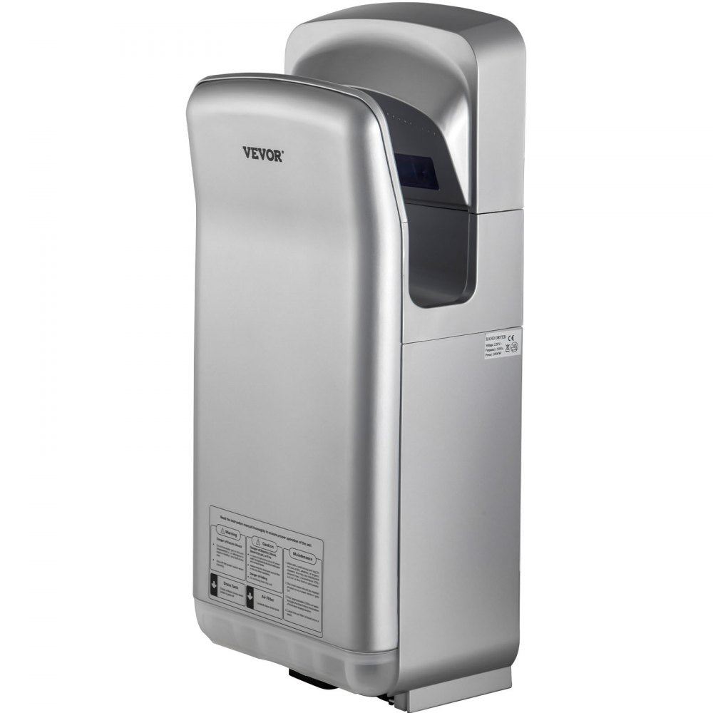 AMITOOLS Jet Hand Dryer, Premium Electric Commercial Blade Hand Dryer, ABS Air Dryer Hand with HEPA Filtration Wall Mount Hand Dryer, 1600W 110V Vertical Hand Dryer, High-Speed Automatic Infrared Silver