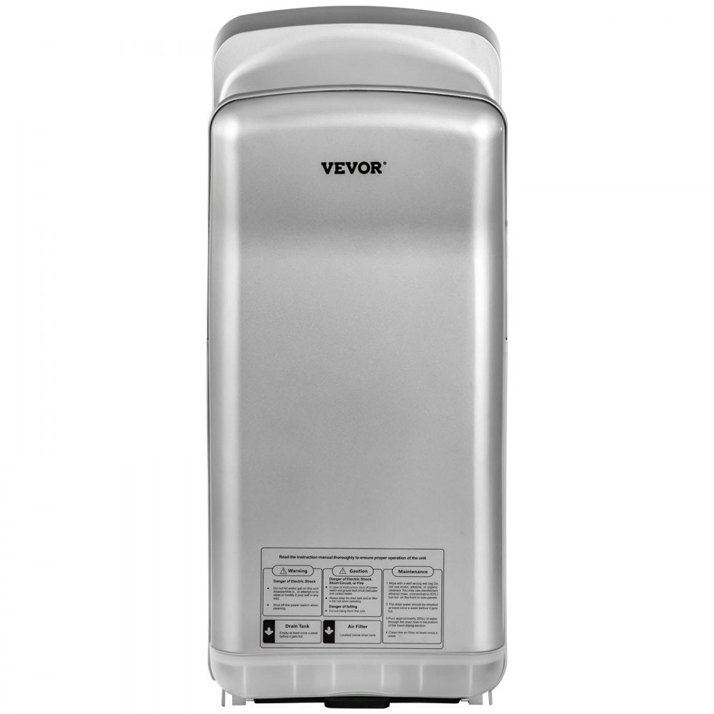 AMITOOLS Jet Hand Dryer, Premium Electric Commercial Blade Hand Dryer, ABS Air Dryer Hand with HEPA Filtration Wall Mount Hand Dryer, 1600W 110V Vertical Hand Dryer, High-Speed Automatic Infrared Silver