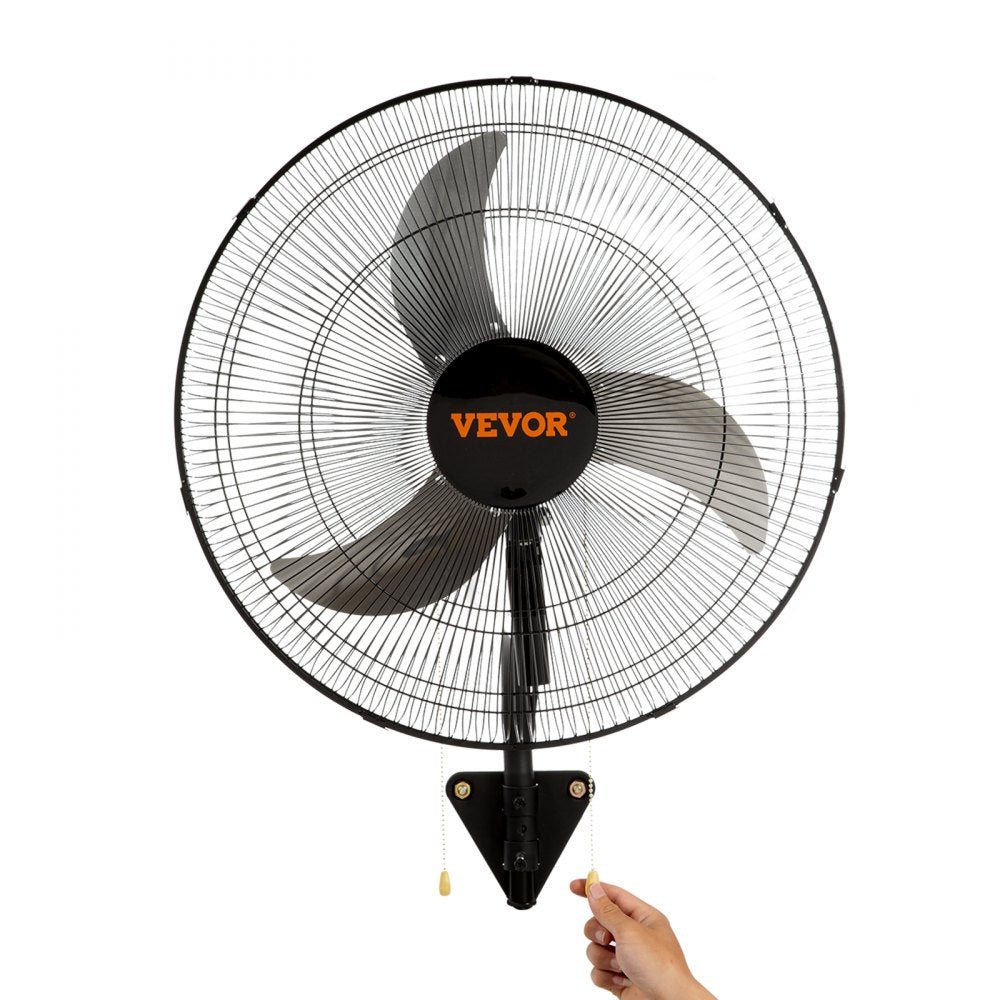 AMITOOLS Wall Mount Fan, 2 PCS 18 inch Oscillating, 3-speed High Velocity Max. 4000 CFM Industrial Wall Fan for Indoor, Commercial, Residential, Warehouse, Greenhouse, Workshop, Basement, Garage,Black