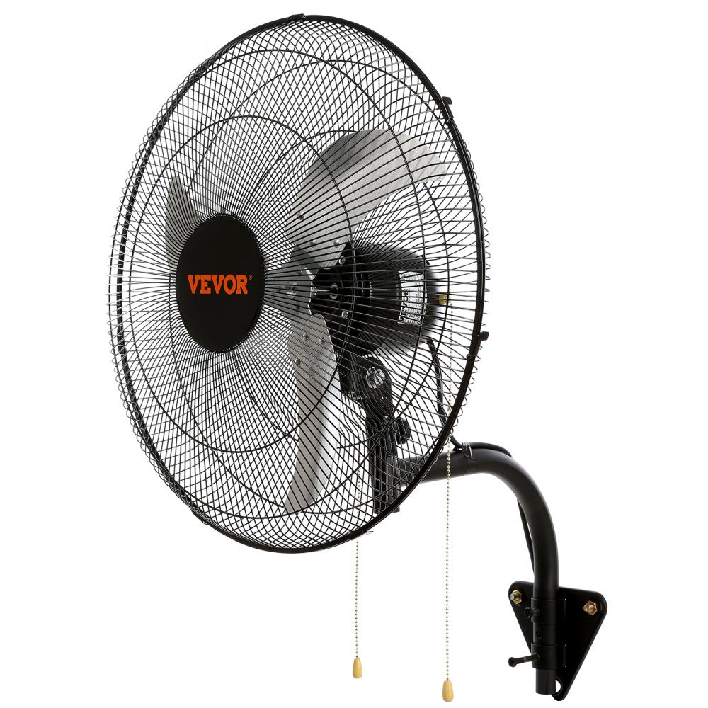 AMITOOLS Wall Mount Fan, 2 PCS 18 inch Oscillating, 3-speed High Velocity Max. 4000 CFM Industrial Wall Fan for Indoor, Commercial, Residential, Warehouse, Greenhouse, Workshop, Basement, Garage,Black