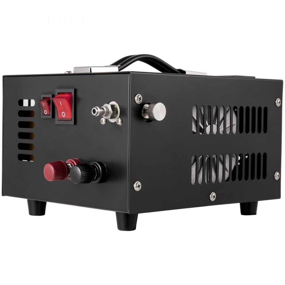 AMITOOLS PCP Air Compressor, 4500PSI/30Mpa Paintball Air Compressor, DC12V/AC110V Portable PCP Air Compressor, Manual-Stop PCP Air Rifle Pump, High Pressure Paintball and Scuba Tank Compressor Pump