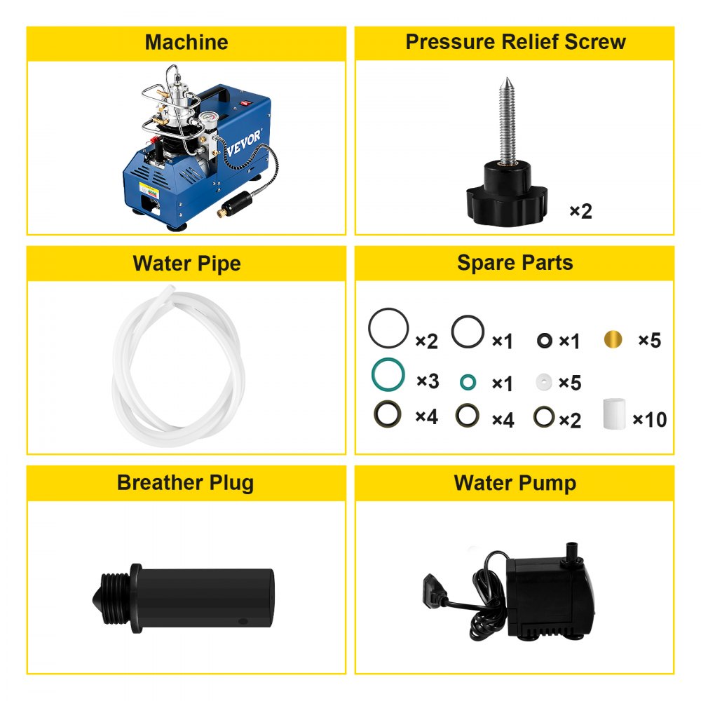 AMITOOLS High Pressure Compressor, 4500PSI/30MPA/300BAR High Pressure Air Compressor, 1800W 110V Manual Stop Air Rifle Compressor Suitable for Paintball Air Rifle, PCP Rifle, Air Pistol, Diving Bottle