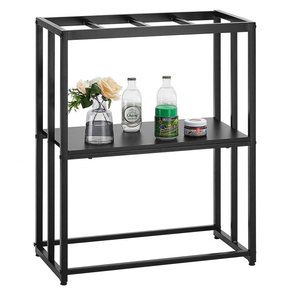 AMITOOLS Aquarium Stand, 20 Gallon Fish Tank Stand, 24.8 x 13 x 30 in Steel Turtle Tank Stand, 167.6 lbs Load Capacity, Reptile Tank Stand with Storage, Hardware Kit, and Non-slip Feet, Black