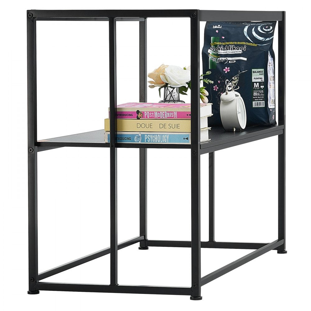 AMITOOLS Aquarium Stand, 40 Gallon Fish Tank Stand, 36.5 x 18.5 x 29.5 in Steel Turtle Tank Stand, 335 lbs Load Capacity, Reptile Tank Stand with Storage, Hardware Kit, and Non-slip Feet, Black