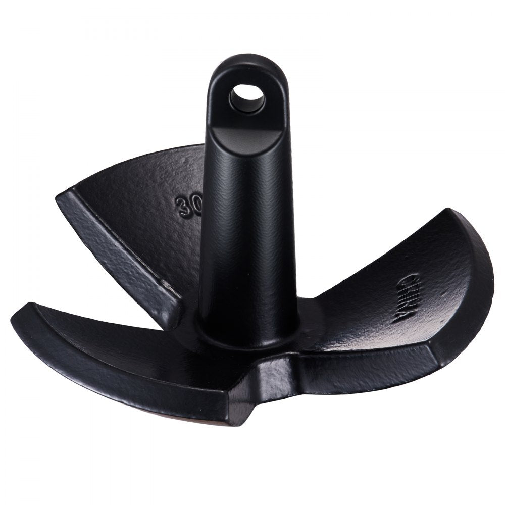 AMITOOLS River Anchor, 30 LBS Boat Anchor Cast Iron Black Vinyl-Coated, Marine Grade Mushroom Anchor for Boats Up To 30 ft, Impressive Holding Power in River and Mud Bottom Lakes