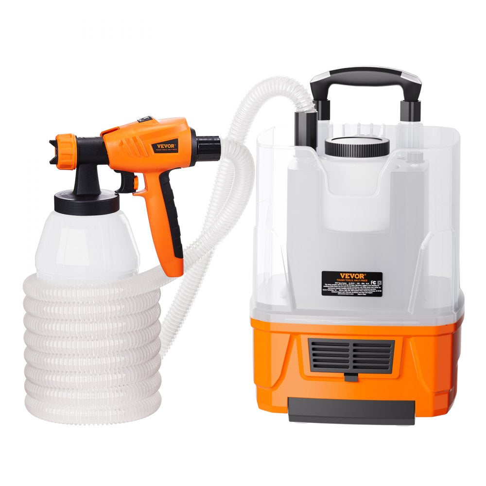 AMITOOLS Paint Sprayer, 1300W Electric Spray Paint Gun with Air Hose, 1300ml and 800 ml Containers, 5 Copper Nozzles, 150 Din HVLP Spray Gun for House Painting Home Interior and Exterior Walls, Fence