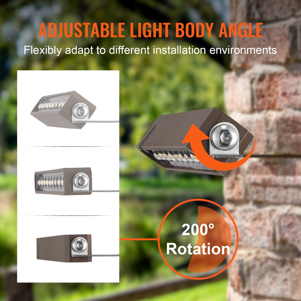 AMITOOLS LED Hardscape Lighting, 6.8 Inch Retaining Wall Lights, 3W 12V-24V AC/DC Low Voltage Paver Light, IP68 Waterproof Outdoor Step Lights, 3000K Swivel Hardscape with Connectors (8 Pack Soft White)