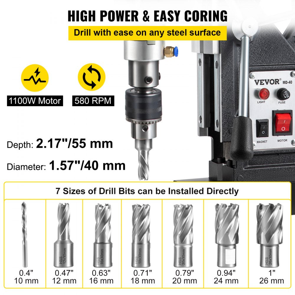 AMITOOLS Magnetic Drill, 1100W 1.57