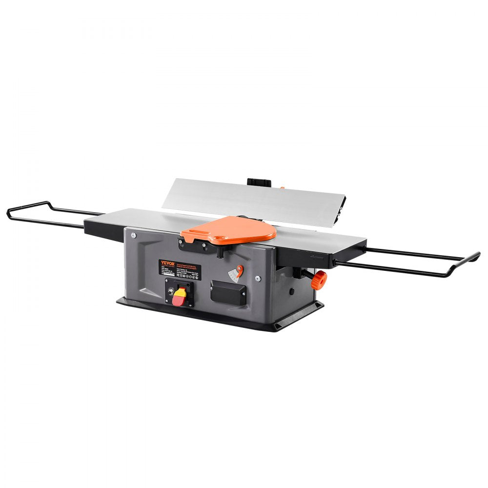 AMITOOLS Spiral Benchtop Jointer, 8-Inch, 2HP 10000 RPM Bench Top Wood Jointer, 18-Blade Spiral Cutterhead with Extendable Arm up to 6.5'' and 8x42.3'' Worktable 0-1/8'' Adjustable Depth, for Woodworking