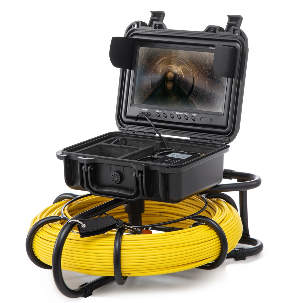 AMITOOLS Sewer Camera Pipe Inspection Camera 9-inch 720p Screen Pipe Camera 393 ft