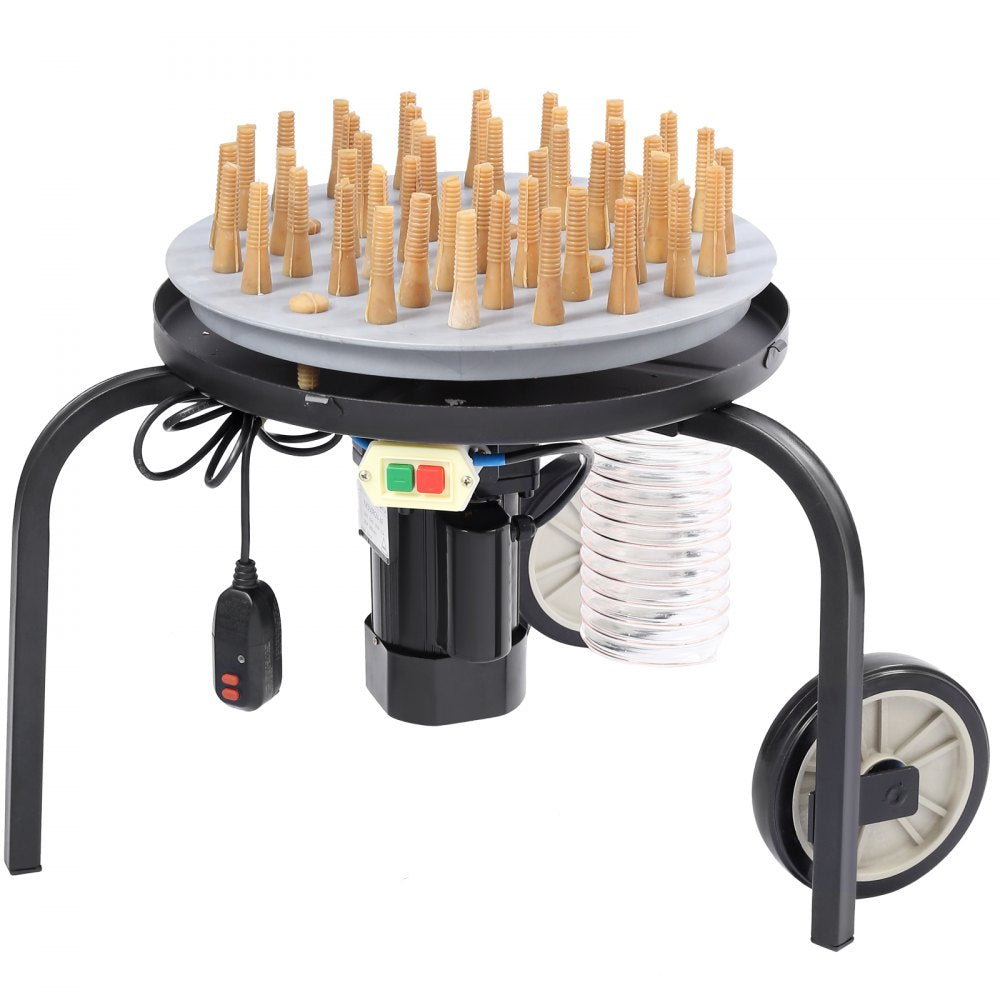 AMITOOLS Chicken Plucker Machine, Feather Plucker with 20-inch Stainless Steel Drum, Defeathering Equipment with 108 Soft Fingers, Simple Debris Collection, 500W High Power Poultry Plucking