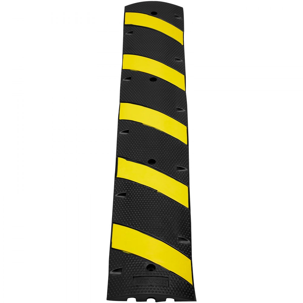 AMITOOLS 72'' Rubber Speed Bump 2 Channel 22000 lbs Load Heavy Duty Speed Hump