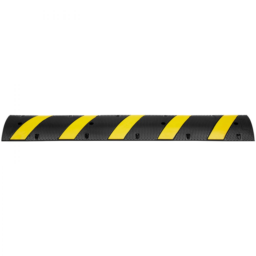 AMITOOLS 72'' Rubber Speed Bump 2 Channel 22000 lbs Load Heavy Duty Speed Hump