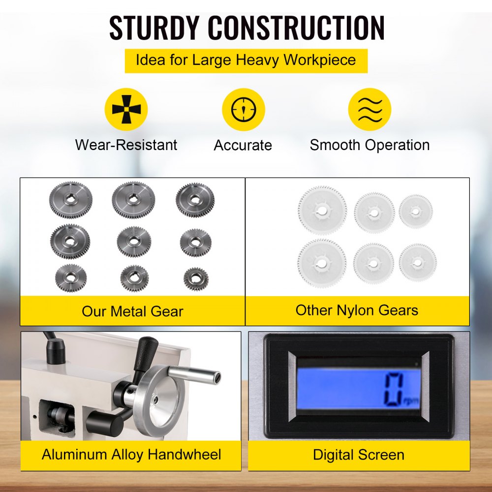 AMITOOLS Mini Metal Lathe, 8