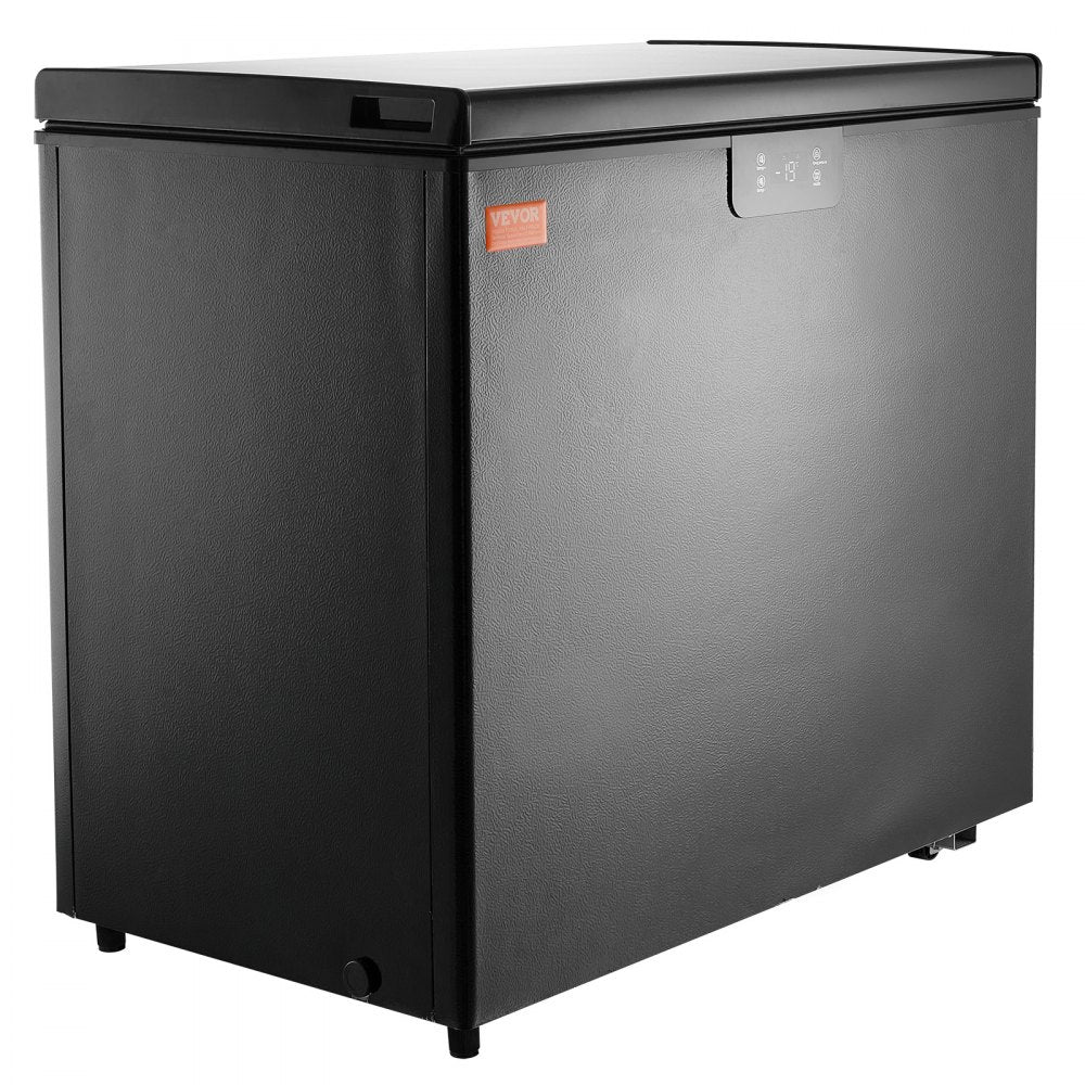 AMITOOLS Chest Freezer, 5.4 Cu.ft / 153 L Compact Deep Freezer, Free Standing Top Open Door Compact Freezers with 2 Removable Baskets & Adjustable Thermostat, Energy Saving & Low Noise, Black