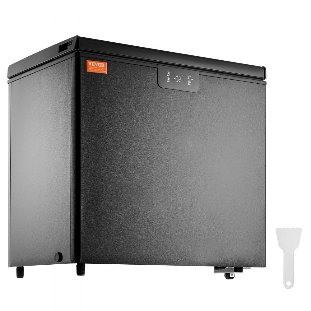 AMITOOLS Chest Freezer, 5.4 Cu.ft / 153 L Compact Deep Freezer, Free Standing Top Open Door Compact Freezers with 2 Removable Baskets & Adjustable Thermostat, Energy Saving & Low Noise, Black