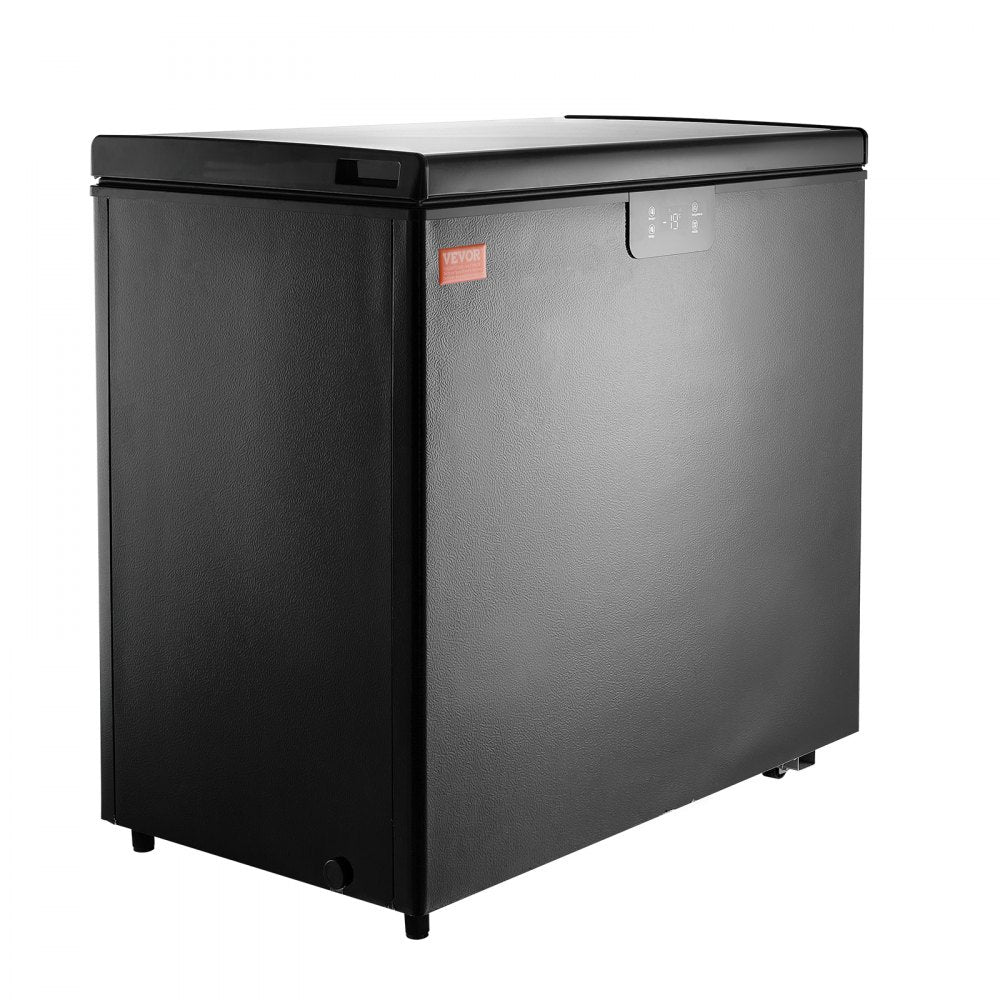 AMITOOLS Chest Freezer, 7 Cu.ft / 198 L Compact Deep Freezer, Free Standing Top Open Door Compact Freezers with 2 Removable Baskets & Adjustable Thermostat, Energy Saving & Low Noise, Black