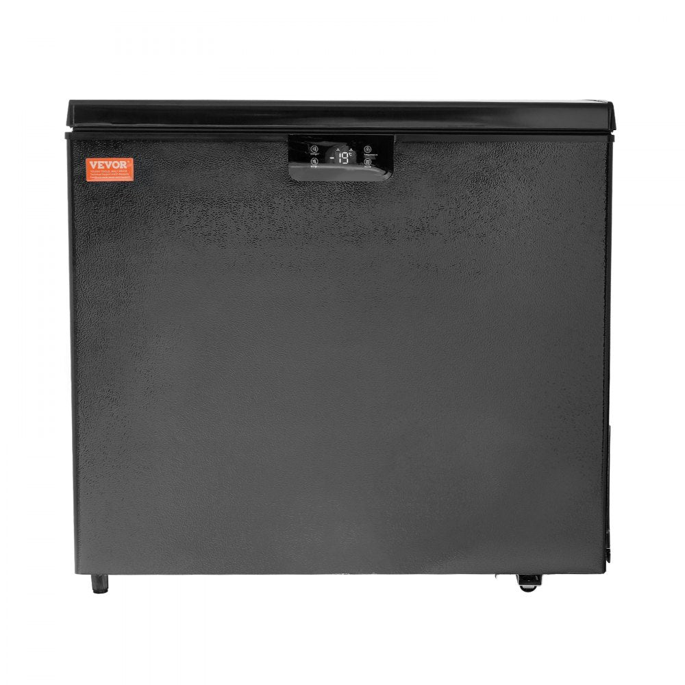 AMITOOLS Chest Freezer, 7 Cu.ft / 198 L Compact Deep Freezer, Free Standing Top Open Door Compact Freezers with 2 Removable Baskets & Adjustable Thermostat, Energy Saving & Low Noise, Black