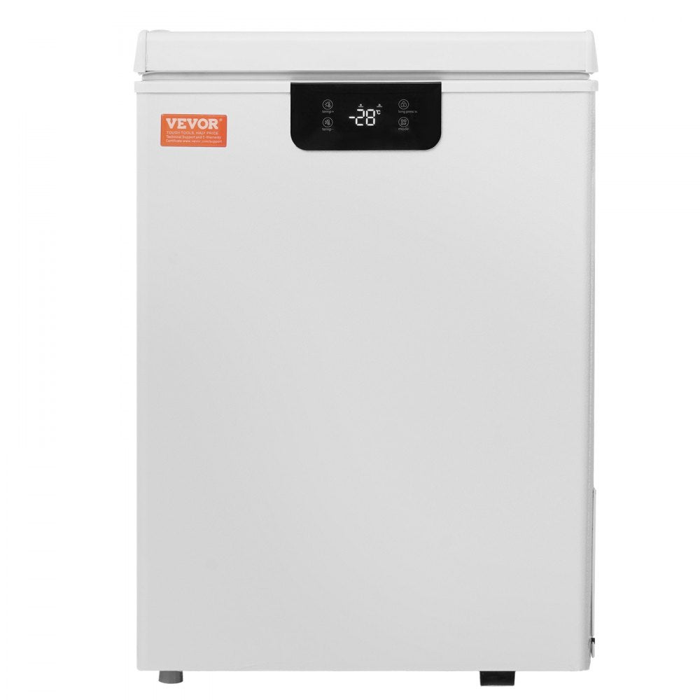 AMITOOLS Chest Freezer, 2.22 Cu.ft / 63 L Compact Deep Freezer, Free Standing Top Open Door Chest Freezers with 2 Removable Baskets & Adjustable Thermostat, Energy Saving & Low Noise, White