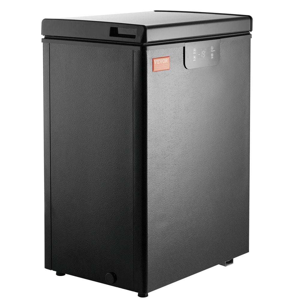 AMITOOLS Chest Freezer, 2.22 Cu.ft / 63 L Compact Deep Freezer, Free Standing Top Open Door Chest Freezers with 2 Removable Baskets & Adjustable Thermostat, Energy Saving & Low Noise, Black