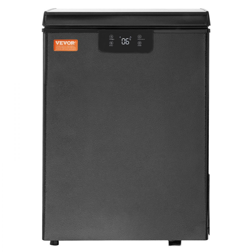 AMITOOLS Chest Freezer, 2.22 Cu.ft / 63 L Compact Deep Freezer, Free Standing Top Open Door Chest Freezers with 2 Removable Baskets & Adjustable Thermostat, Energy Saving & Low Noise, Black