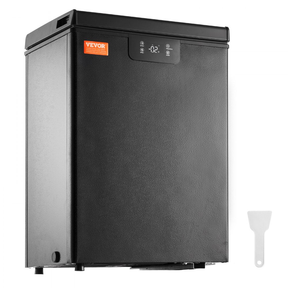 AMITOOLS Chest Freezer, 2.22 Cu.ft / 63 L Compact Deep Freezer, Free Standing Top Open Door Chest Freezers with 2 Removable Baskets & Adjustable Thermostat, Energy Saving & Low Noise, Black