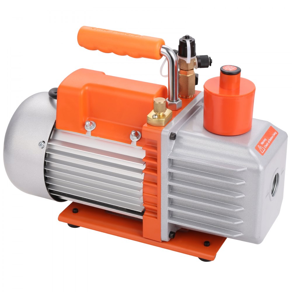 AMITOOLS 1/2 HP 2 Stage Rotary Vane Vacuum Pump, 7 CFM, 120V Air Conditioning Vacuum Pump, 1/4