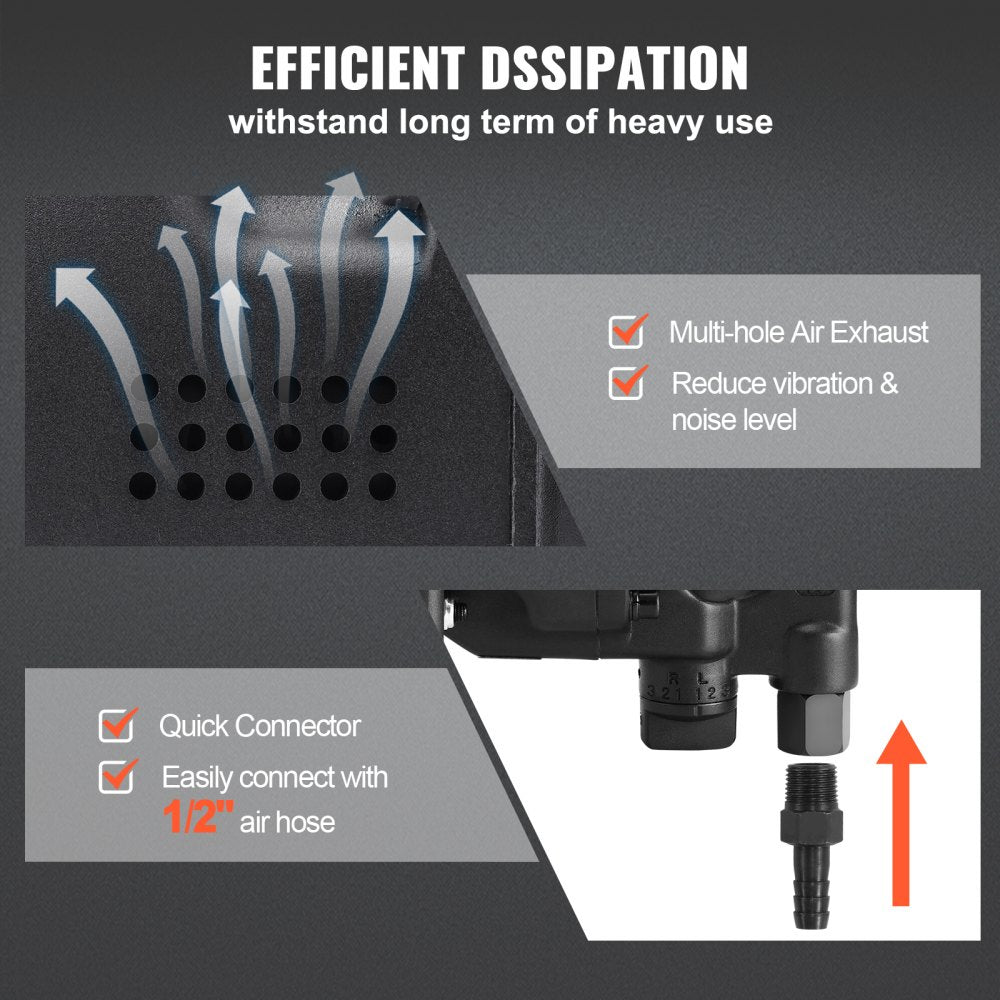 AMITOOLS 1 Inch Air Impact Wrench, Up to 2730 ft-lbs Reverse Torque Output 1