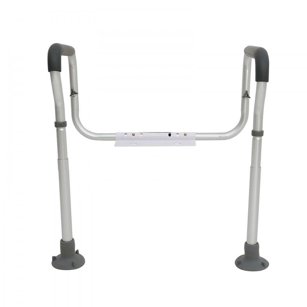 AMITOOLS Toilet Safety Rail, Bathroom Toilet Seat Frame, Adjustable Width & Height Fit Most Toilets, Supports 300lbs, Toilet Handles Grab Bars with Padded Armrests for Handicap, Disabled, Seniors