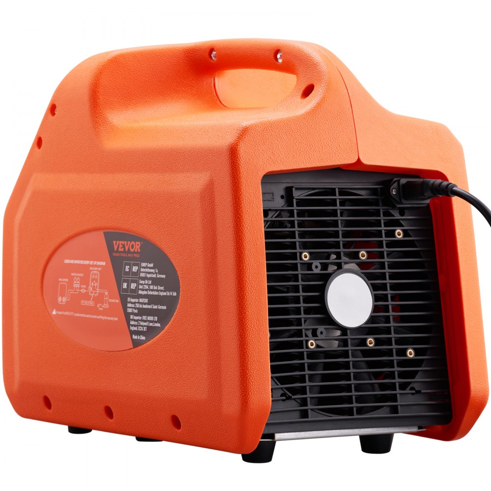 AMITOOLS 1 HP Refrigerant Recovery Machine - Dual Cylinder Portable AC Recovery Machine with High Pressure Protection 120V 60Hz Recovery Machine HVAC for Vapor Liquid Refrigerant, Car Air Conditioning