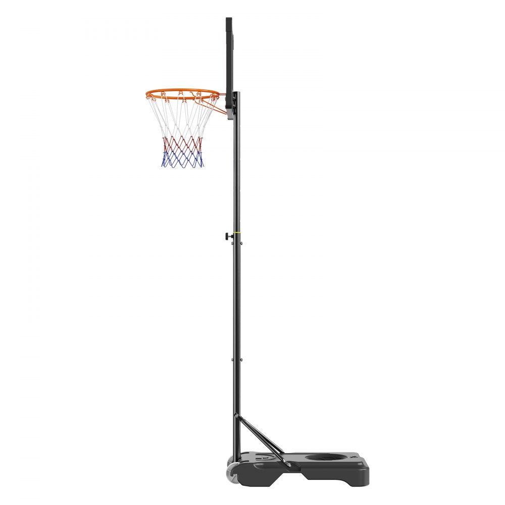 AMITOOLS Basketball Hoop, 5-7 ft Adjustable Height Portable Backboard System, 28 inch Basketball Hoop & Goal, Kids & Adults Basketball Set with Wheels, Stand, and Fillable Base, for Outdoor/Indoor