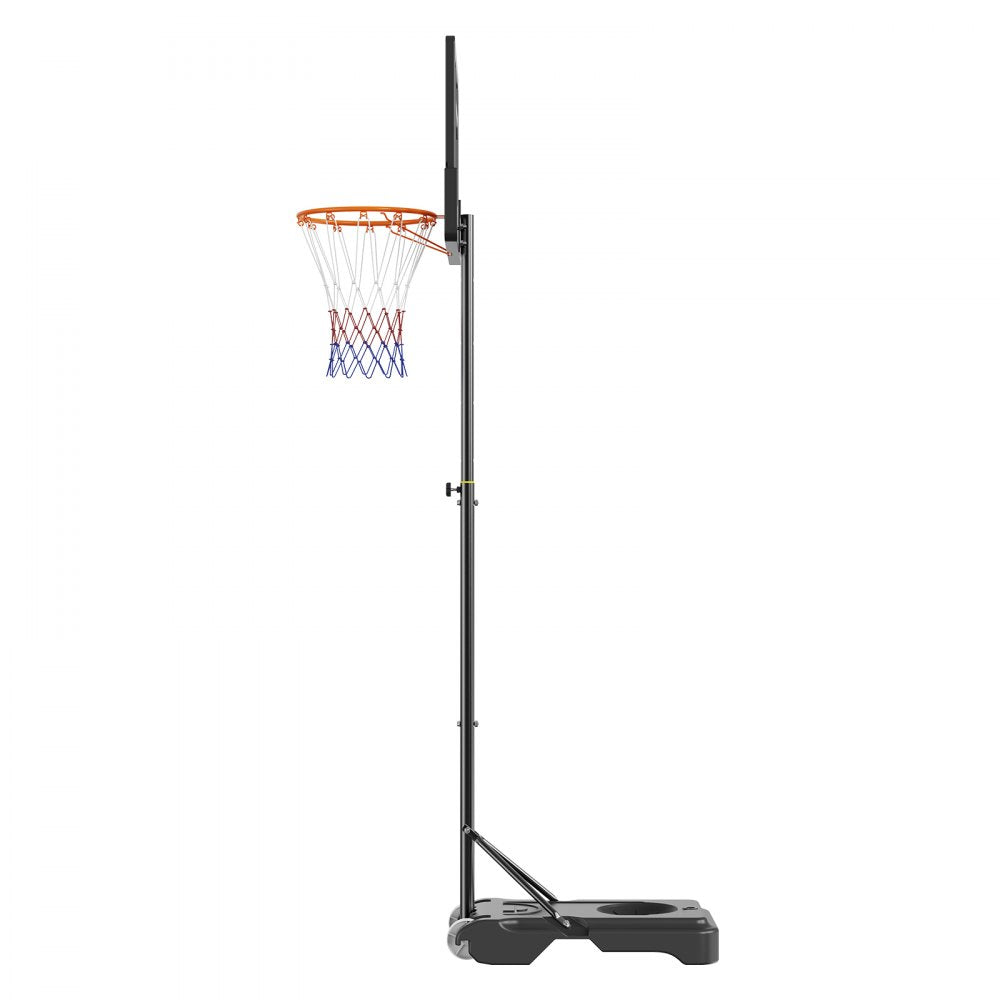 AMITOOLS Basketball Hoop, 5-7 ft Adjustable Height Portable Backboard System, 32 inch Basketball Hoop & Goal, Kids & Adults Basketball Set with Wheels, Stand, and Fillable Base, for Outdoor/Indoor