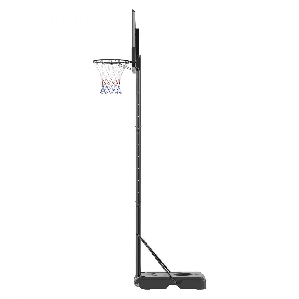 AMITOOLS Basketball Hoop, 4-10 ft Adjustable Height Portable Backboard System, 44 inch Basketball Hoop & Goal, Kids & Adults Basketball Set with Wheels, Stand, and Fillable Base, for Outdoor/Indoor