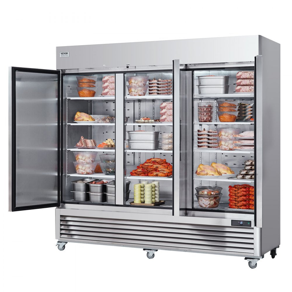 AMITOOLS Commercial Freezer 60.42 Cu.ft, Reach In 82.5