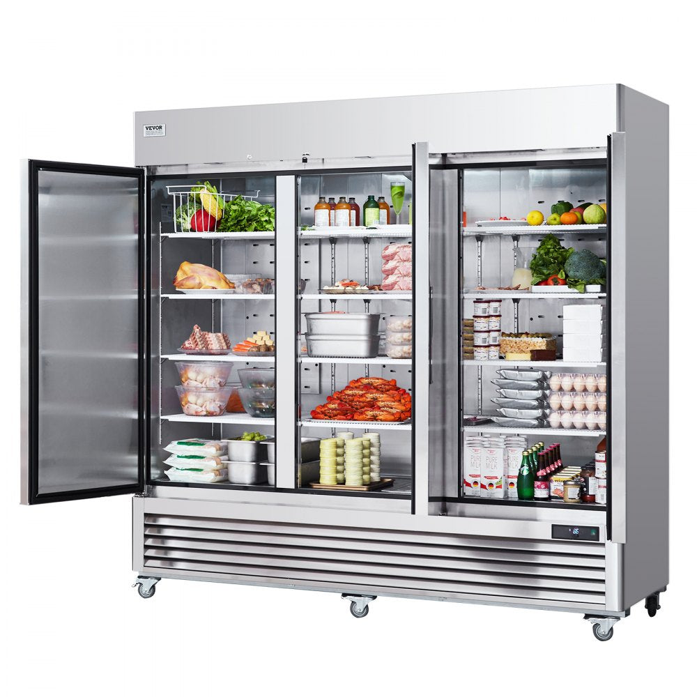 AMITOOLS Commercial Refrigerator 60.42 Cu.ft, Reach In 82.5